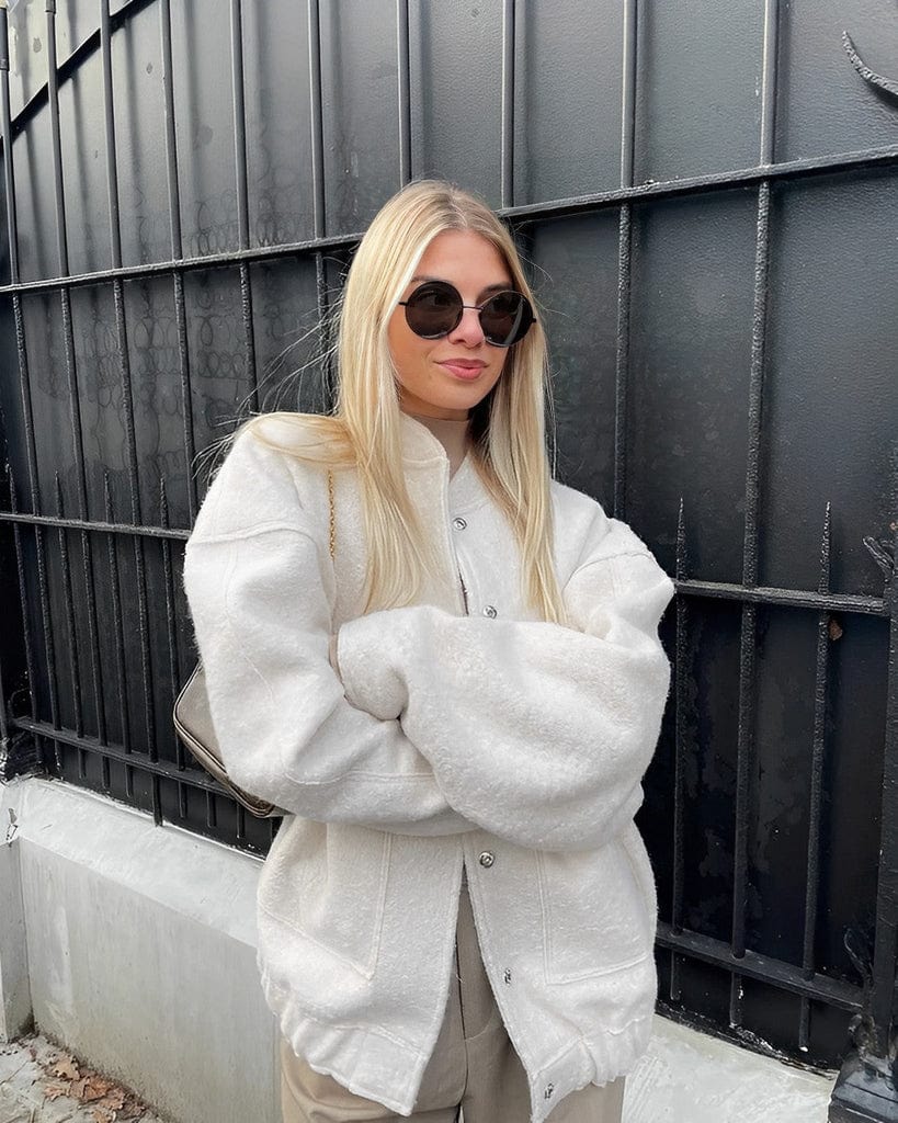 Ulljacka - Knäppning - Fickor - Oversized jacka - Damjacka-Eva Jonsson