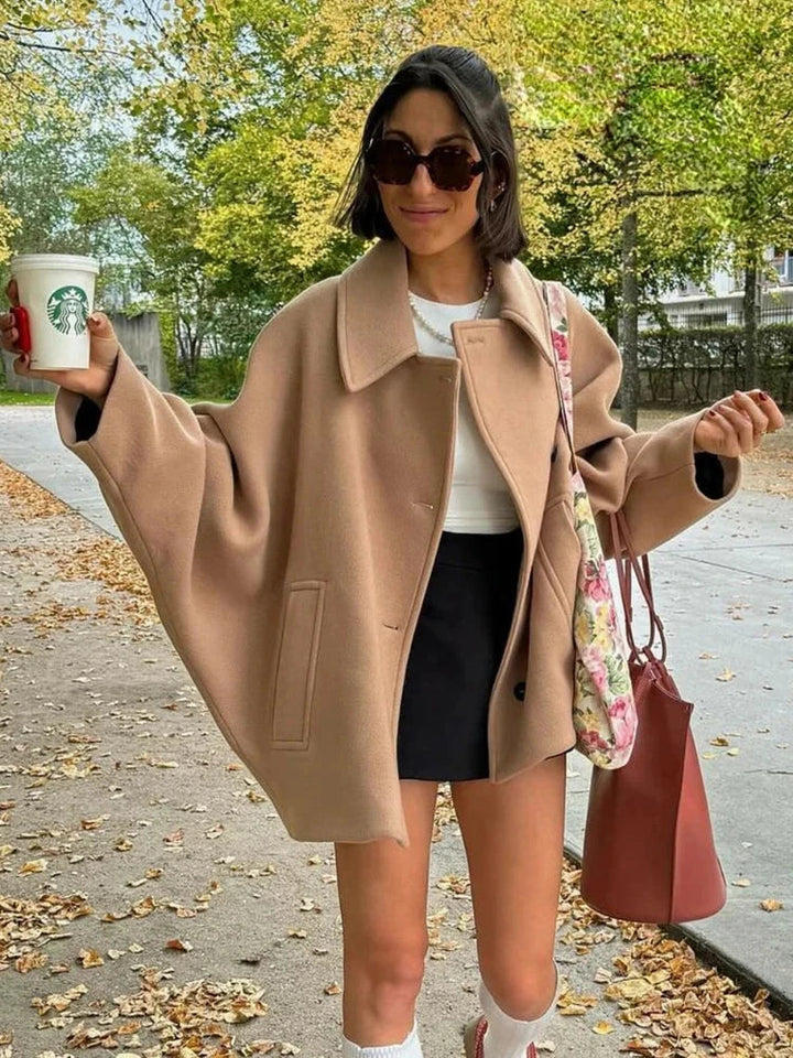 Ulljacka | Oversized | Enkelknäppt | Kort ulljacka | Damjacka-Eva Jonsson