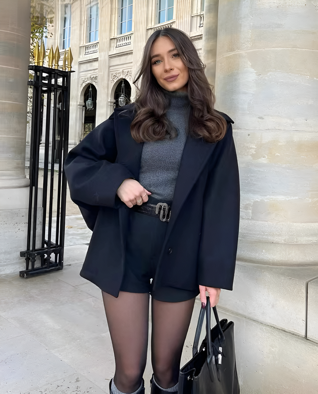 Ullrock | Dam Kort Kappa / Ulltrenchcoat | Oversize, Enkelknäppt-Eva Jonsson