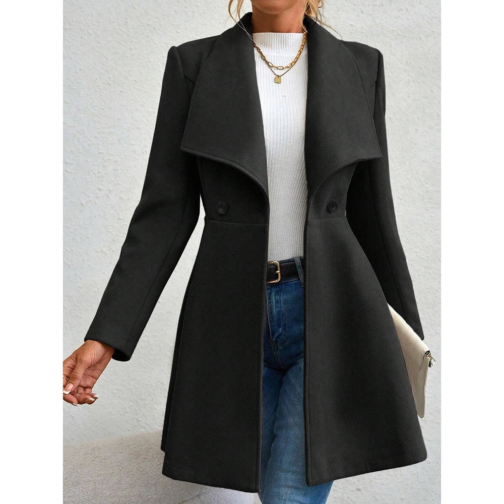 Ullrock | Klassisk | Medellång | Trenchcoat i ull | Damrock-Eva Jonsson