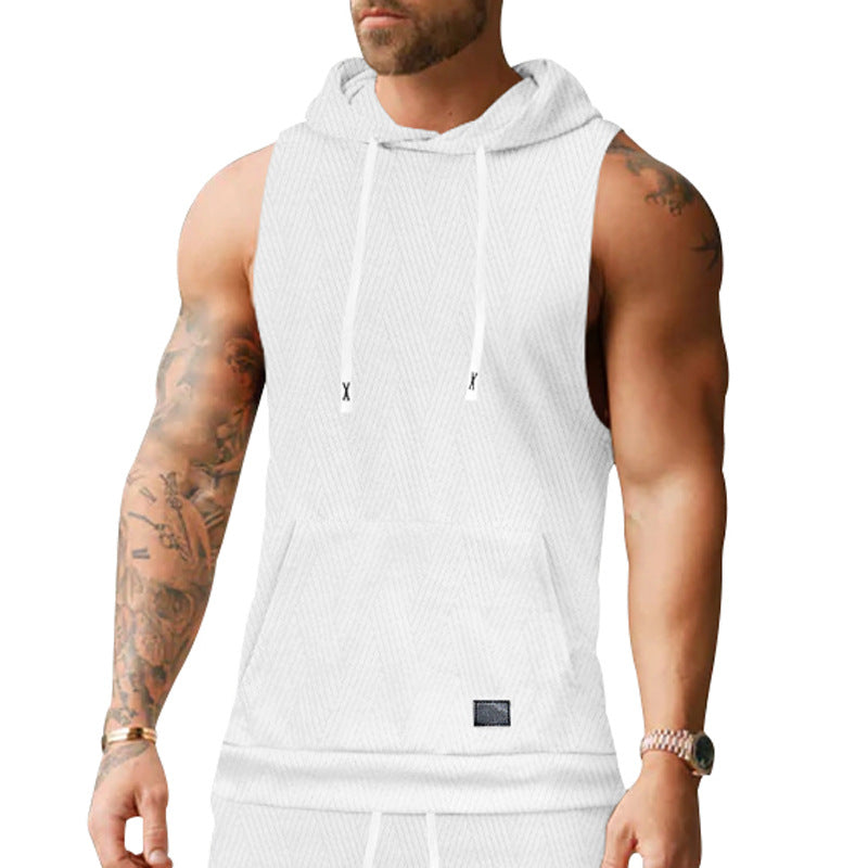 Unisex ärmlös hoodie med struktur Mirla-Eva Jonsson