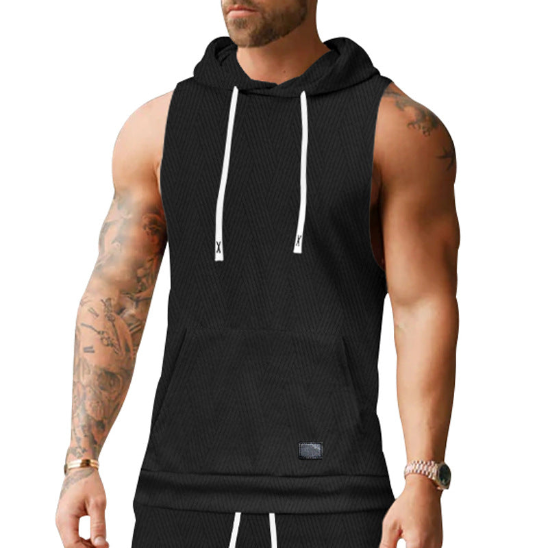 Unisex ärmlös hoodie med struktur Mirla-Eva Jonsson