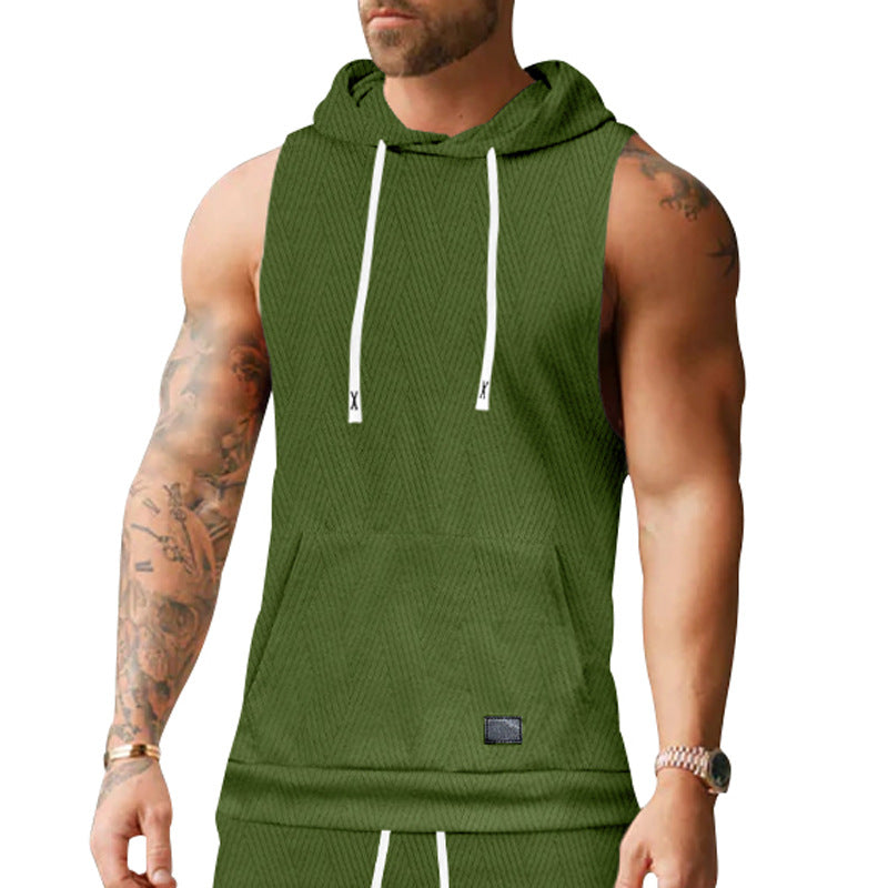 Unisex ärmlös hoodie med struktur Mirla-Eva Jonsson
