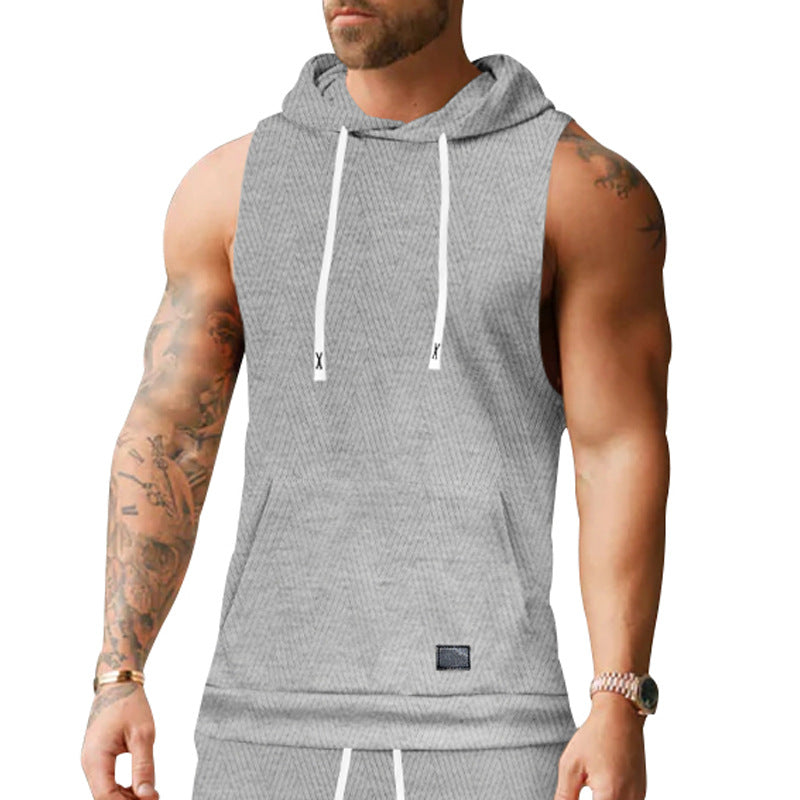 Unisex ärmlös hoodie med struktur Mirla-Eva Jonsson