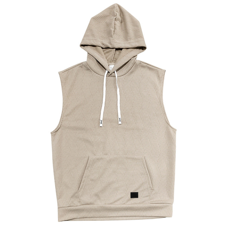 Unisex ärmlös hoodie med struktur Mirla-Eva Jonsson