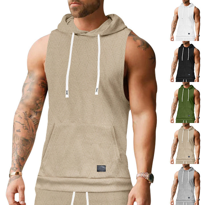 Unisex ärmlös hoodie med struktur Mirla-Eva Jonsson