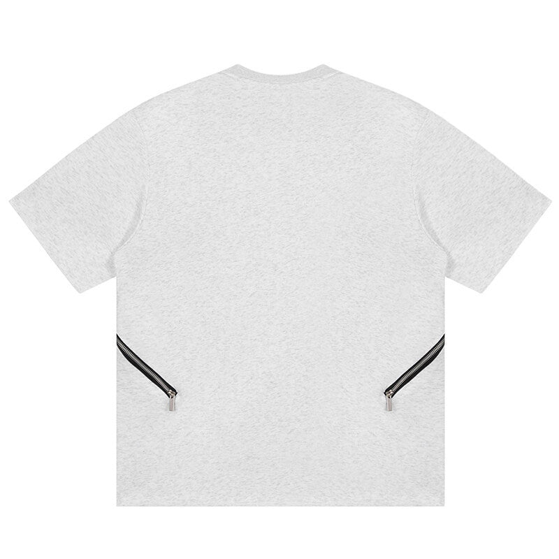 Unisex designer t-shirt med sidoremlösa fickor Mirla-Eva Jonsson