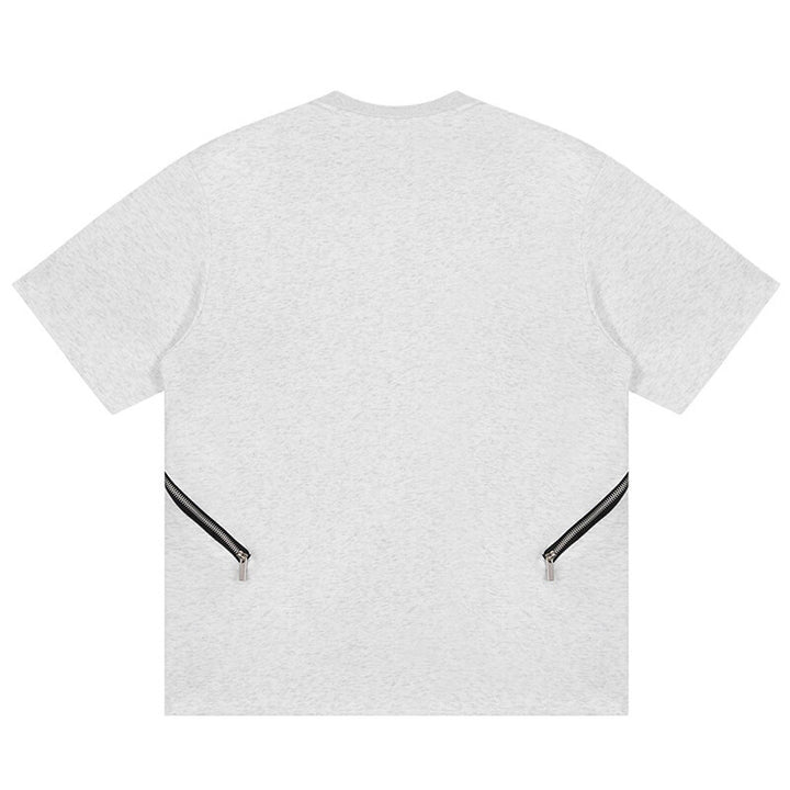Unisex designer t-shirt med sidoremlösa fickor Mirla-Eva Jonsson