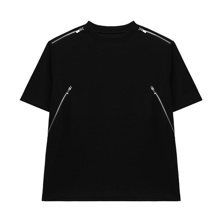 Unisex designer t-shirt med sidoremlösa fickor Mirla-Eva Jonsson