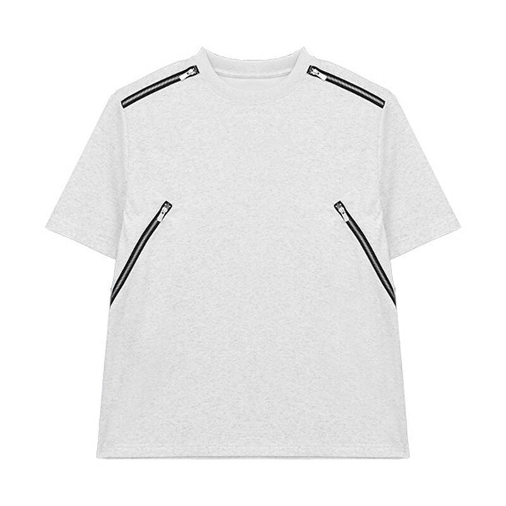 Unisex designer t-shirt med sidoremlösa fickor Mirla-Eva Jonsson