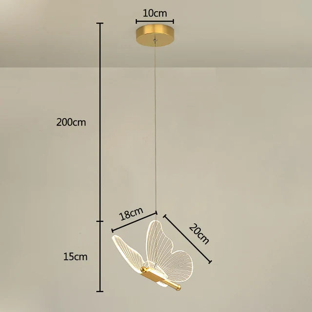 Vägglampa - Hängande LED-vägglampor med fjärilsstämning-Eva Jonsson