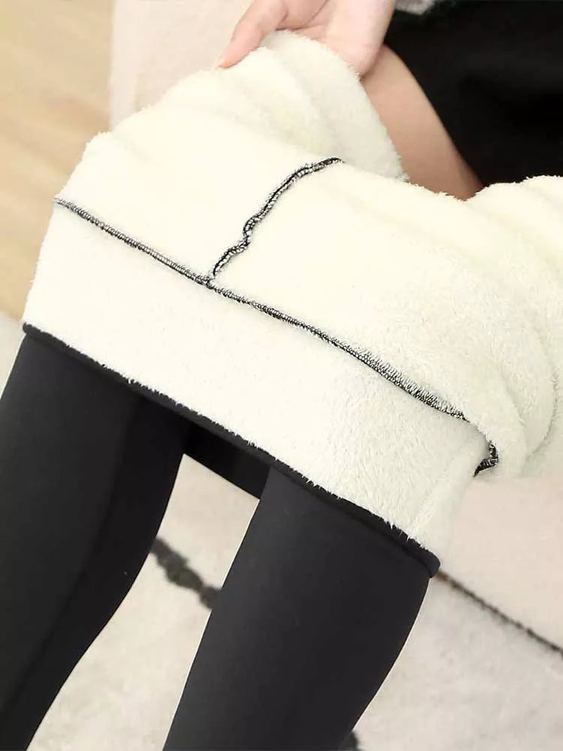 Varma Leggings med hög midja | Bekväma leggings som håller dig varm på vintern-Eva Jonsson