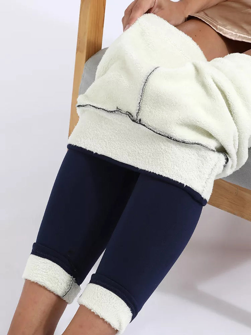 Varma Leggings med hög midja | Bekväma leggings som håller dig varm på vintern-Eva Jonsson