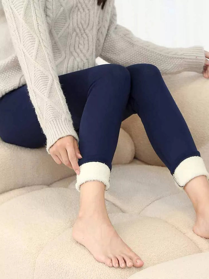 Varma Leggings med hög midja | Bekväma leggings som håller dig varm på vintern-Eva Jonsson