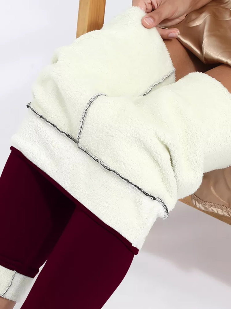 Varma Leggings med hög midja | Bekväma leggings som håller dig varm på vintern-Eva Jonsson