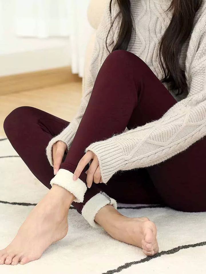 Varma Leggings med hög midja | Bekväma leggings som håller dig varm på vintern-Eva Jonsson