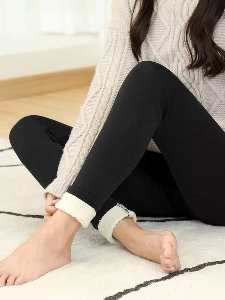 Varma Leggings med hög midja | Bekväma leggings som håller dig varm på vintern-Eva Jonsson
