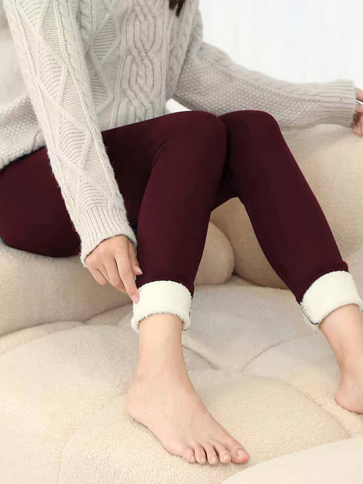 Varma Leggings med hög midja | Bekväma leggings som håller dig varm på vintern-Eva Jonsson