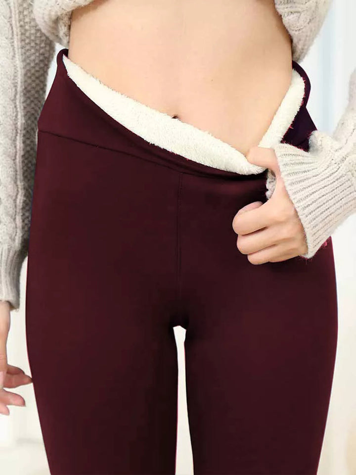 Varma Leggings med hög midja | Bekväma leggings som håller dig varm på vintern-Eva Jonsson