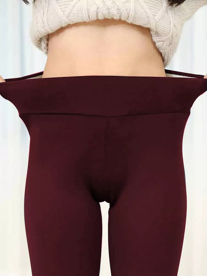Varma Leggings med hög midja | Bekväma leggings som håller dig varm på vintern-Eva Jonsson