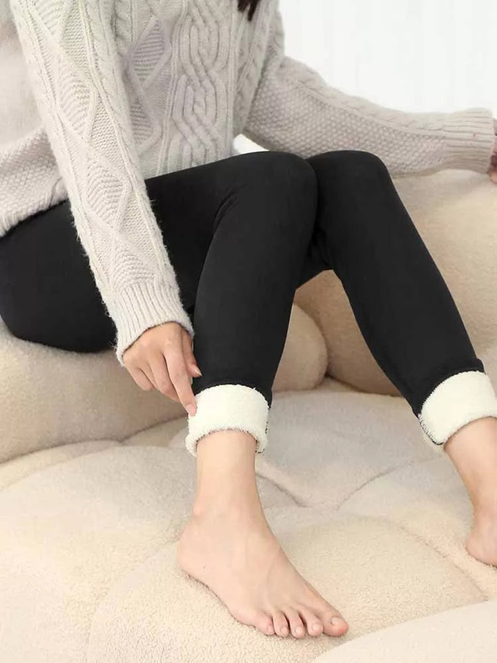 Varma Leggings med hög midja | Bekväma leggings som håller dig varm på vintern-Eva Jonsson