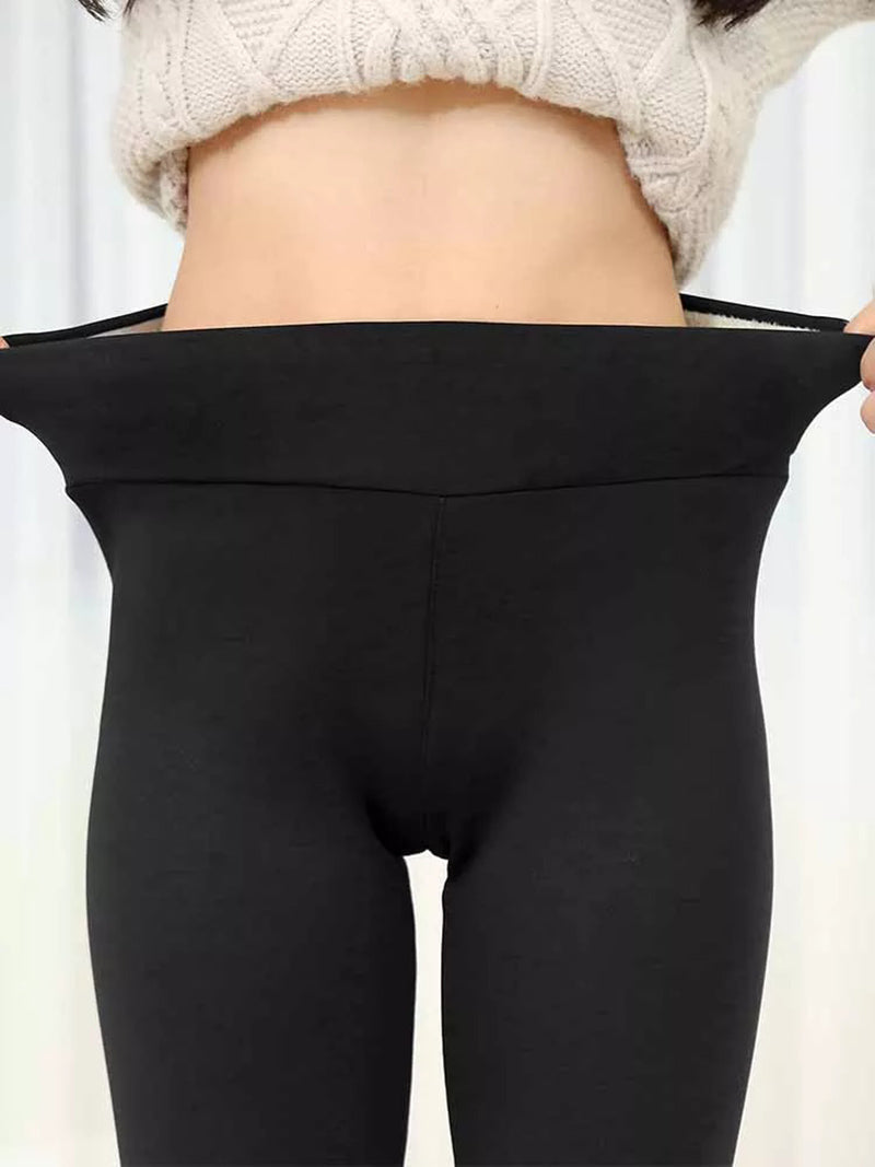 Varma Leggings med hög midja | Bekväma leggings som håller dig varm på vintern-Eva Jonsson