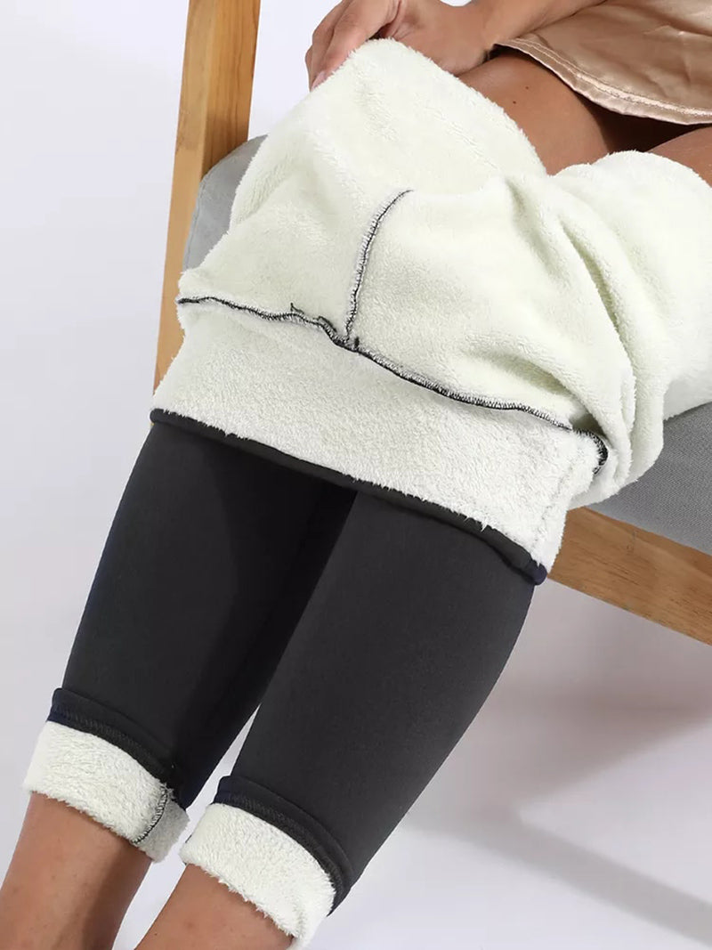 Varma Leggings med hög midja | Bekväma leggings som håller dig varm på vintern-Eva Jonsson