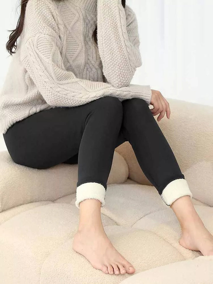 Varma Leggings med hög midja | Bekväma leggings som håller dig varm på vintern-Eva Jonsson