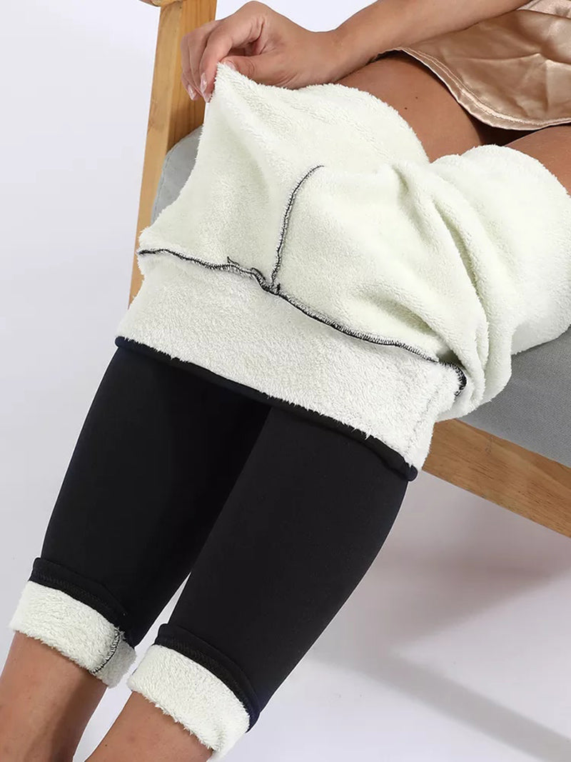 Varma Leggings med hög midja | Bekväma leggings som håller dig varm på vintern-Eva Jonsson