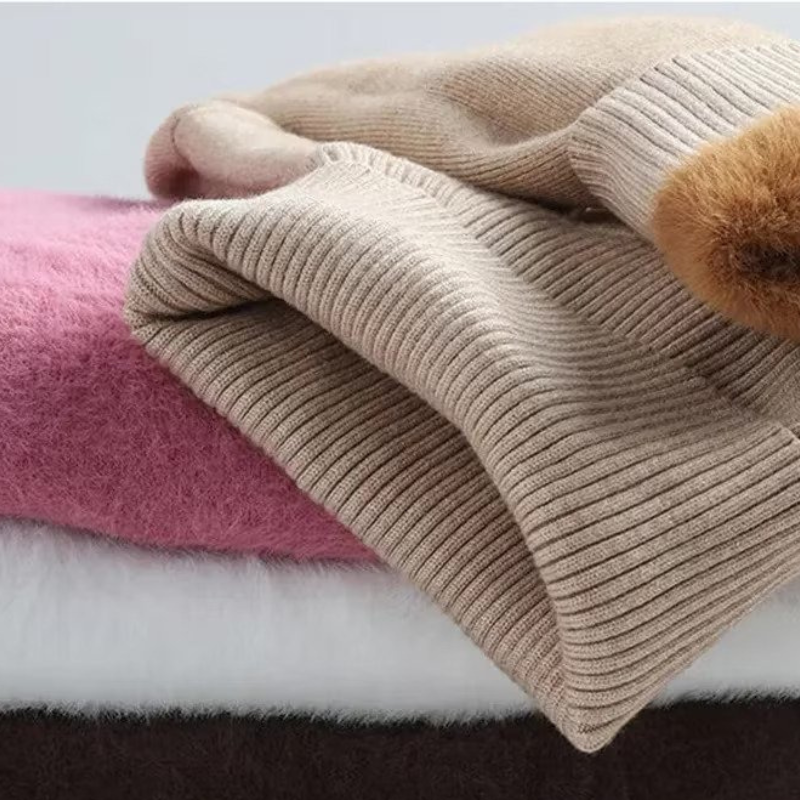 Vellora Rullekrage trui | Pullover med tjockt fleecefoder för kvinnor-Eva Jonsson