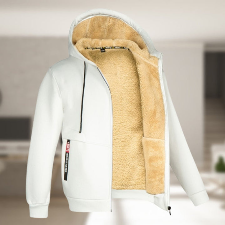 Vinter Hoodie | Sherpa Fleece | Zip-Up | Hoodie Jacka | Herrkläder-Eva Jonsson