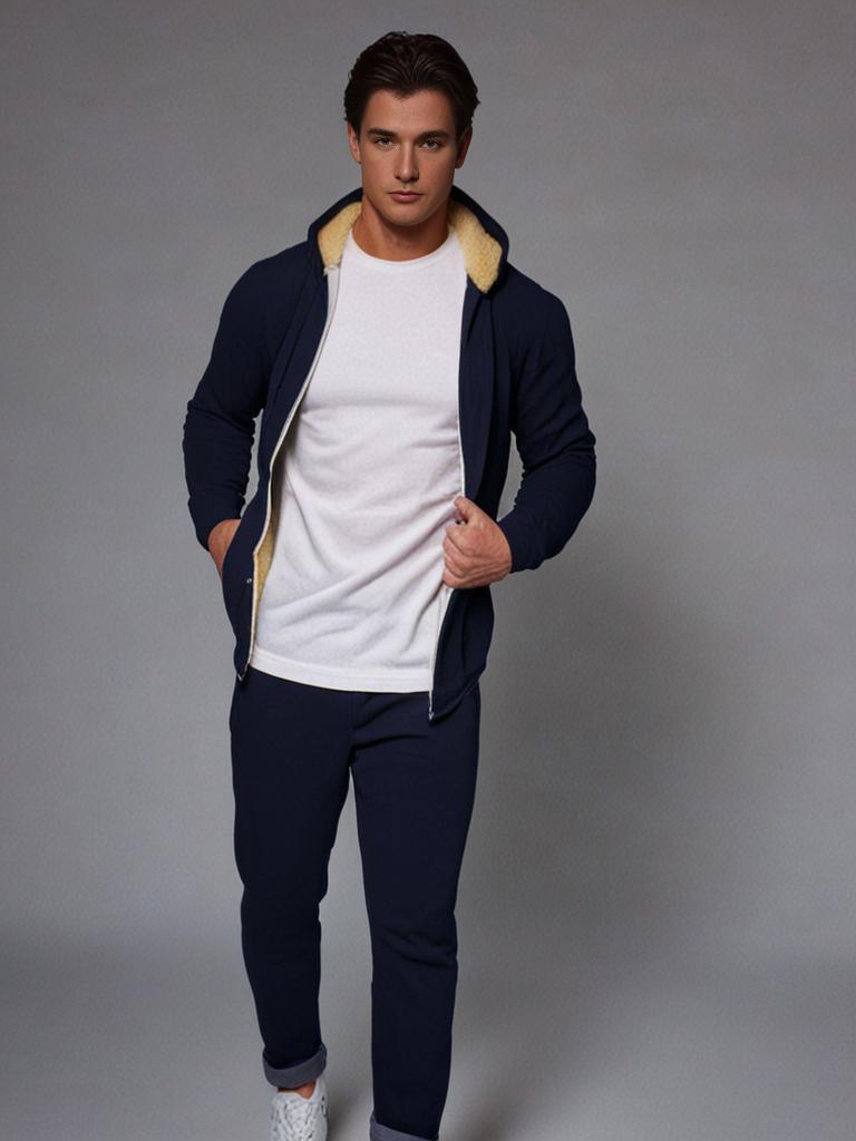 Vinter Hoodie | Varm | Fleece fodrad | Zip-Up Hoodie | Hoodiejacka för män-Eva Jonsson