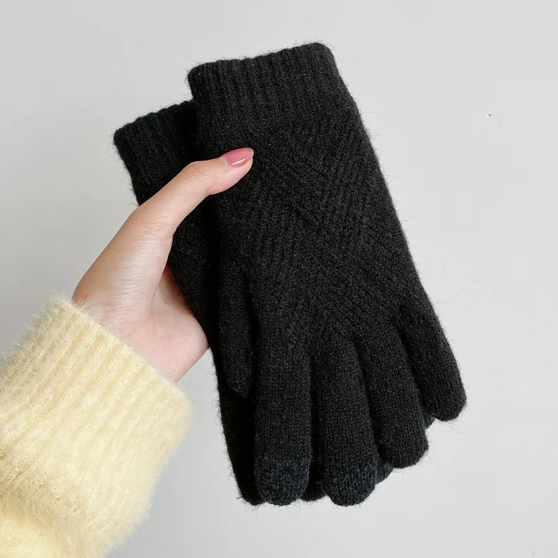 Vinterhandskar | Pekskärm | Varma | Stickade handskar | Kashmirhandskar-Eva Jonsson