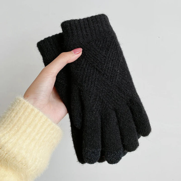 Vinterhandskar | Pekskärm | Varma | Stickade handskar | Kashmirhandskar-Eva Jonsson
