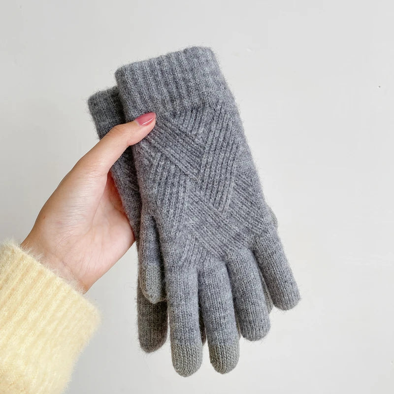 Vinterhandskar | Pekskärm | Varma | Stickade handskar | Kashmirhandskar-Eva Jonsson