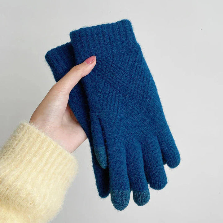Vinterhandskar | Pekskärm | Varma | Stickade handskar | Kashmirhandskar-Eva Jonsson
