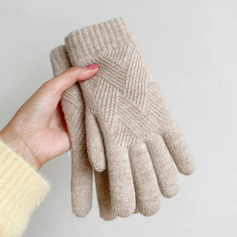 Vinterhandskar | Pekskärm | Varma | Stickade handskar | Kashmirhandskar-Eva Jonsson