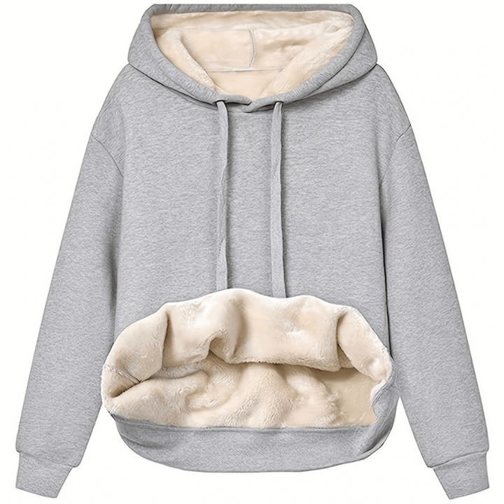 Vinterhoodie - Varm - Lös passform - Sherpa Fleece Hoodie - Pullover Hoodie-Eva Jonsson