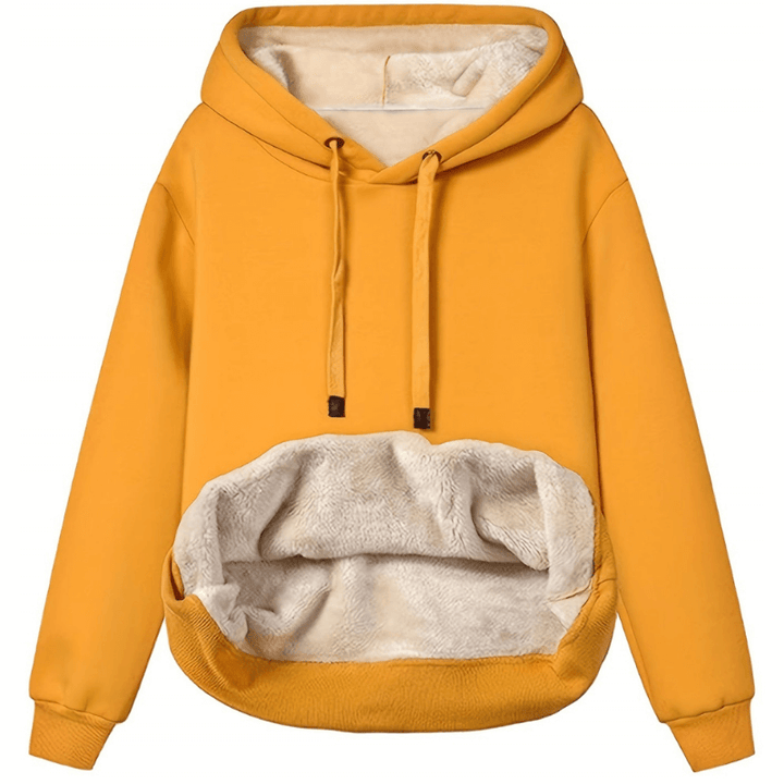 Vinterhoodie - Varm - Lös passform - Sherpa Fleece Hoodie - Pullover Hoodie-Eva Jonsson