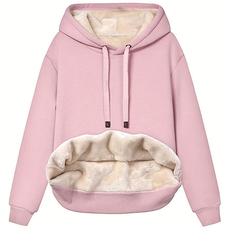 Vinterhoodie - Varm - Lös passform - Sherpa Fleece Hoodie - Pullover Hoodie-Eva Jonsson