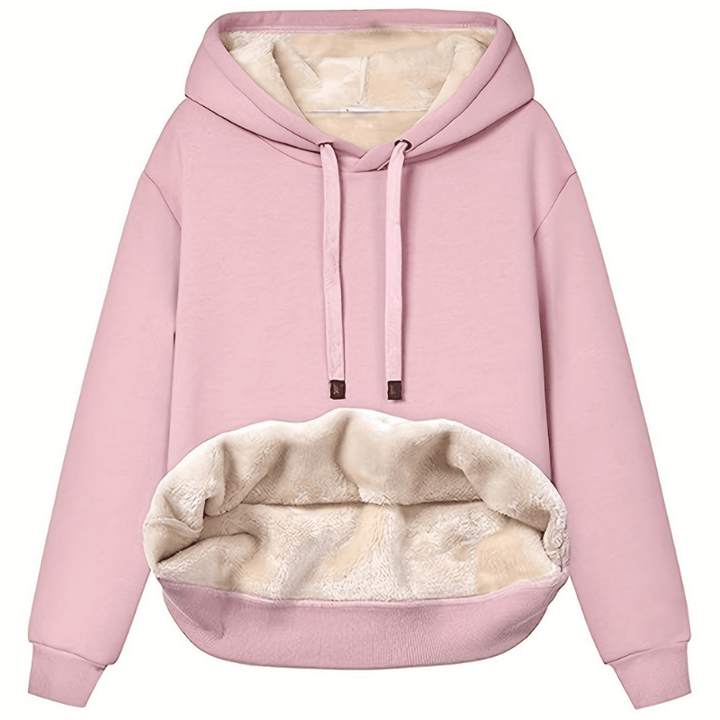 Vinterhoodie - Varm - Lös passform - Sherpa Fleece Hoodie - Pullover Hoodie-Eva Jonsson
