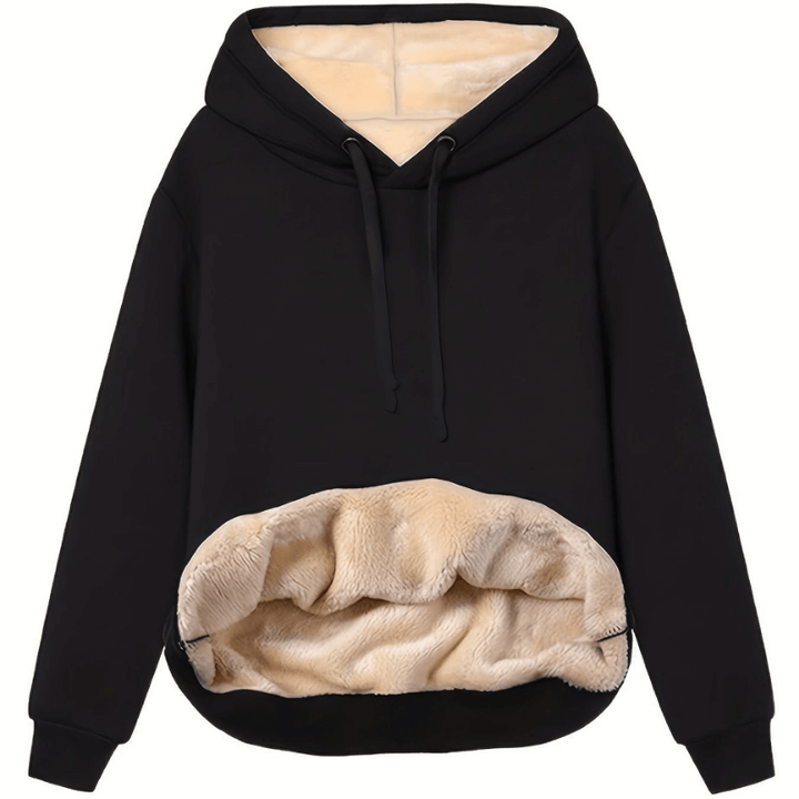Vinterhoodie - Varm - Lös passform - Sherpa Fleece Hoodie - Pullover Hoodie-Eva Jonsson