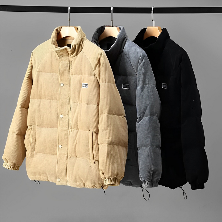 Vinterjacka - Corduroy - Zip-Up - Pufferjacka - Vinterjackor för män-Eva Jonsson
