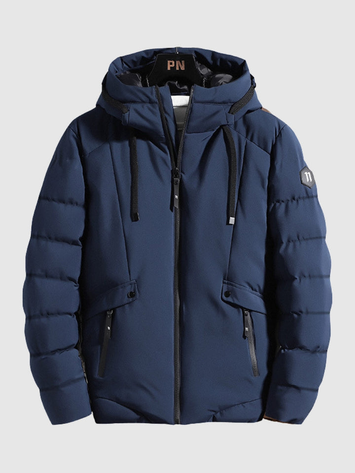 Vinterjacka för herrar - Vadderad - Hooded - Pufferjacka - Snöjacka-Eva Jonsson