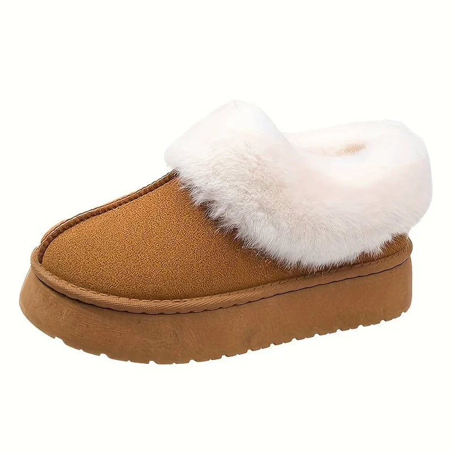 Vinterkängor - Lurviga ankelskor med slip-on för kvinnor-Eva Jonsson