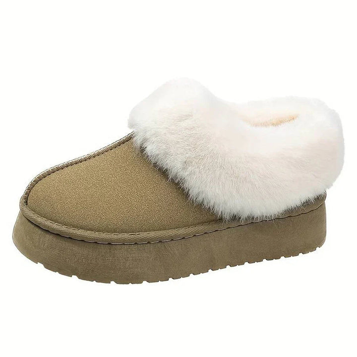 Vinterkängor - Lurviga ankelskor med slip-on för kvinnor-Eva Jonsson