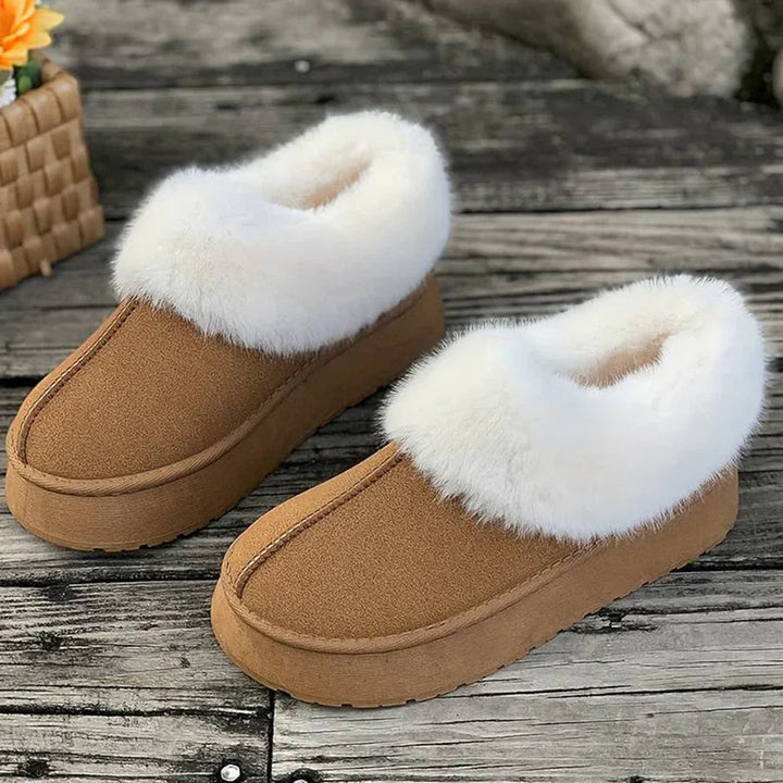 Vinterkängor - Lurviga ankelskor med slip-on för kvinnor-Eva Jonsson
