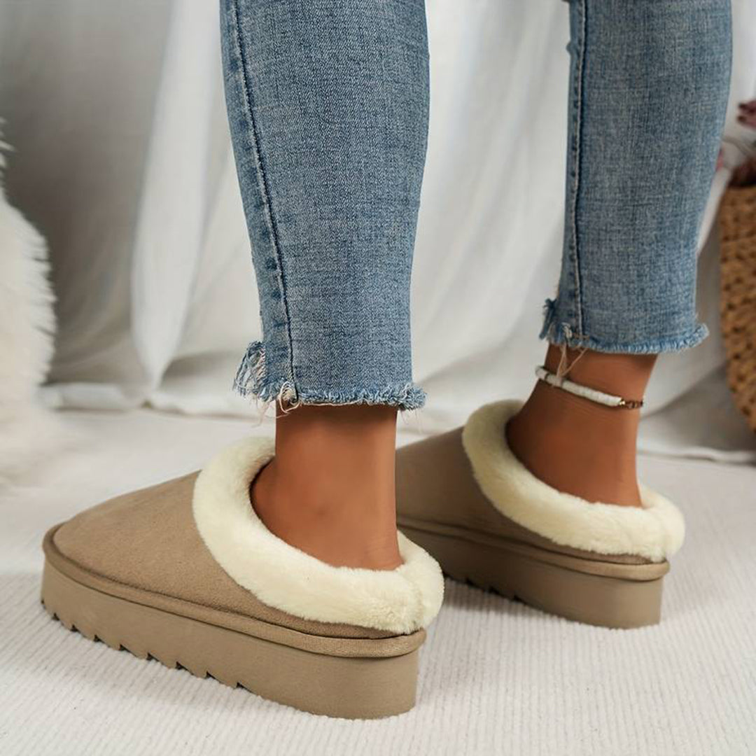 Vintertofflor - Päls - Slip-On - Inomhus tofflor - Hus tofflor-Eva Jonsson