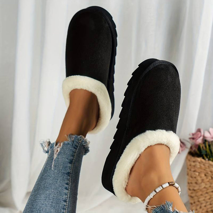 Vintertofflor - Päls - Slip-On - Inomhus tofflor - Hus tofflor-Eva Jonsson