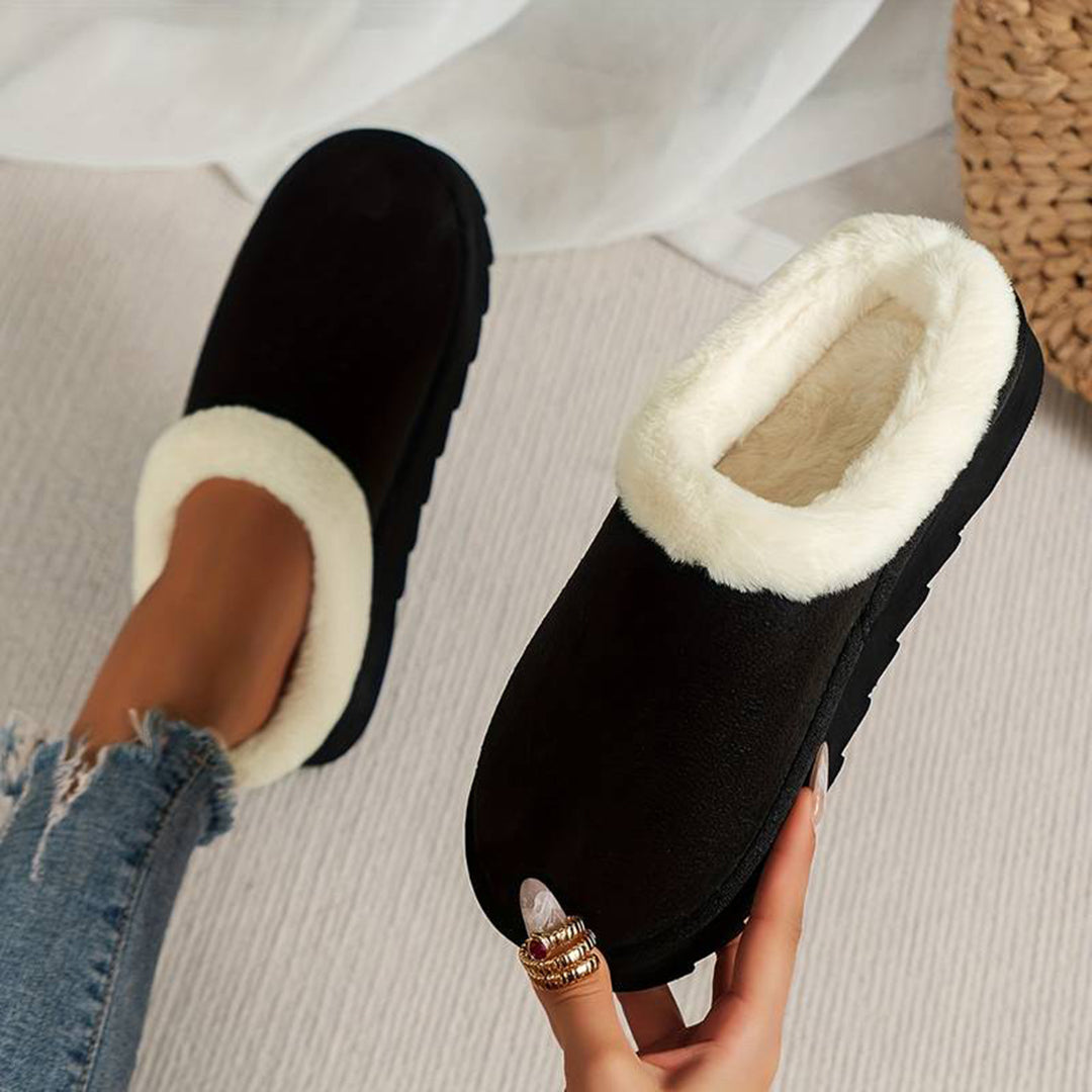 Vintertofflor - Päls - Slip-On - Inomhus tofflor - Hus tofflor-Eva Jonsson